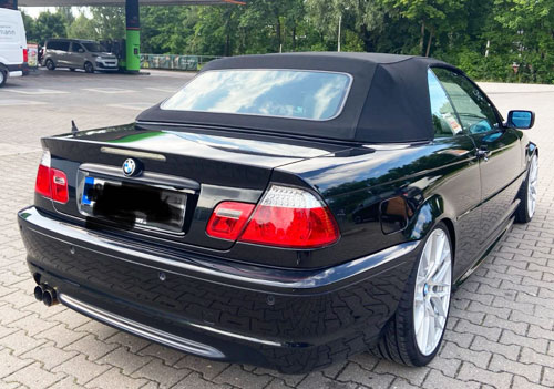 BMW E46 Cabrio - Lack-Wachsversiegelung Heckansicht
